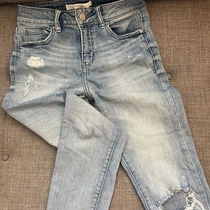 High rise skinny jeans